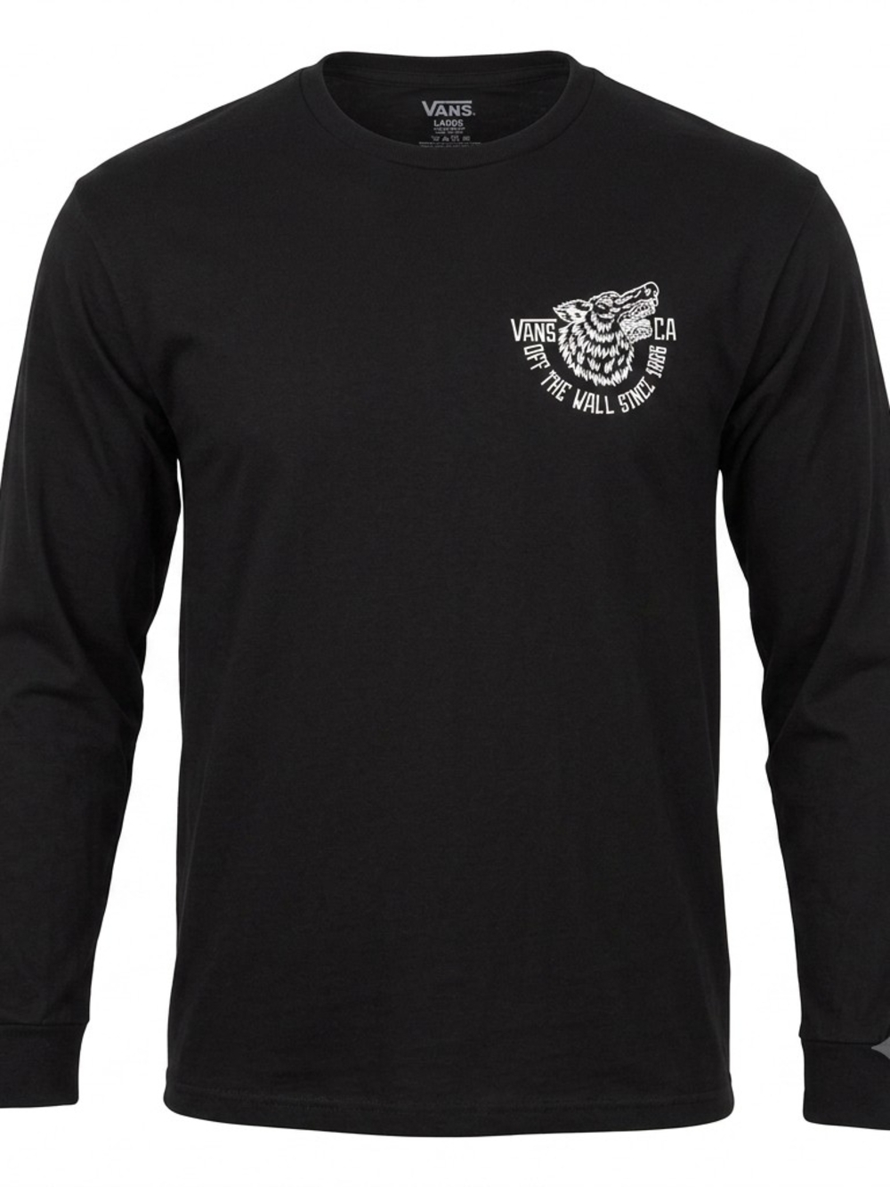 Vans "Off The Wall" Howling Wolf Graphic Long Sleeve Tee, Large